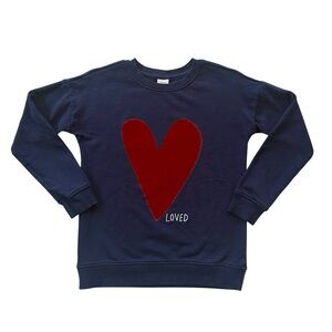 Hanna Andersson Heart Crew Sweatshirt size 12